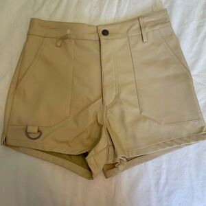 Tan Leather shorts